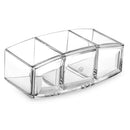 3 Holes Transparent Acrylic Makeup Brush Tool Storage Box Case Holder Deluxe