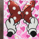 Embroidered Iron On Patches Bowknot Sequins Deal Clothing DIY Applique  Z