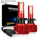 2pcs CSP Chip H7 LED Headlight Fog Bulbs Kit High Power Canbus 6000K WhiteAT3C