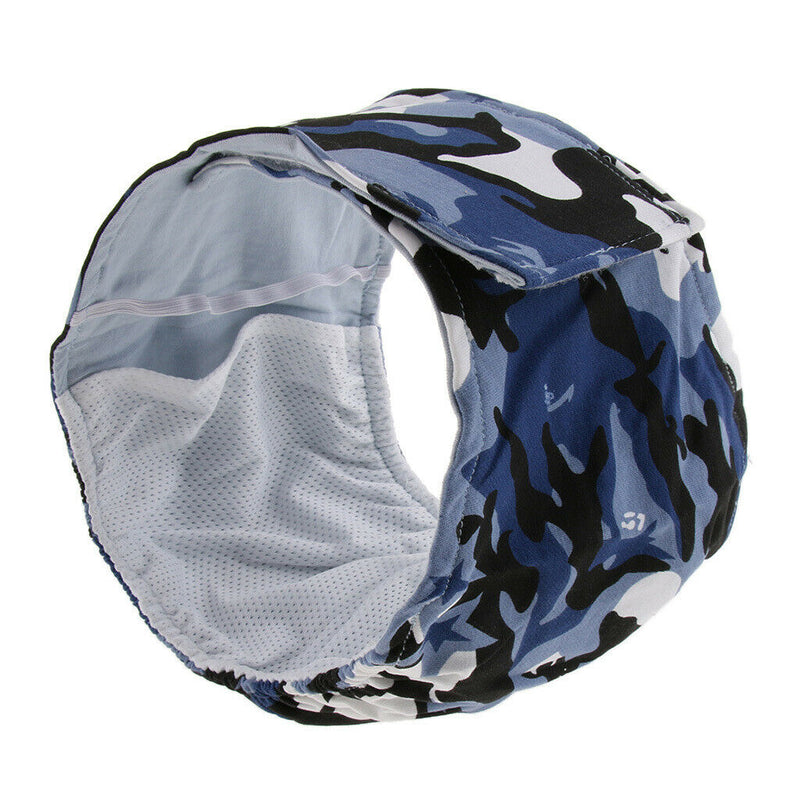 Male Dog Sanitary Physiological Pants Washable Dog Diapers Camouflage Blue