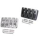 Zinc Alloy Bass Saddle Bridge Tailpiece Set for 4 String Electric Bass Parts