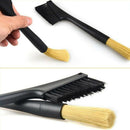 Removable Double Head Grinding Bean Machine Coffee Powder Cleaning Brush T7C7