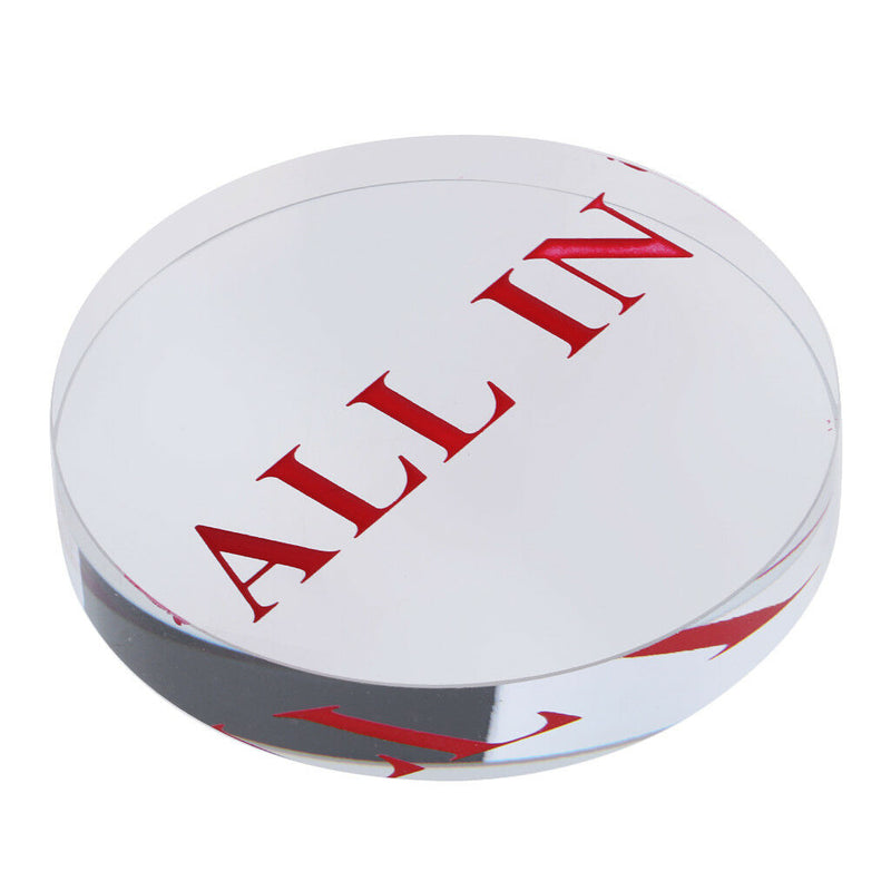 Bargaining Texas Hold'em Crystal ALL-IN Chip Button Blackjack Casino Prop