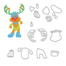 Cute Christmas Deer Cutting Die Stencil DIY Scrapbooking Album Card Craft