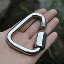 Triangle Mountain Rock Climbing Stainless Steel Screw Lock Carabiner Outdoor.Kit
