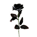 Black Open Roses Bush 10 Artificial Silk Flowers Bouquet Mens Perpect Love