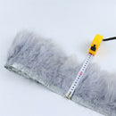 Natural 4m Gray Turkey Feather Fringe Ribbon Tassel Trim Wedding Dress Decor