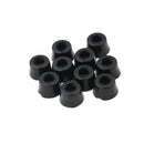 10Pcs 17 x 10mm Round Cabinet Black Rubber Instrument Case Feet Foot Circular Ew