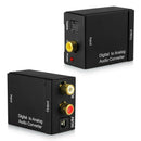 Digital to Analog Audio Converter Coaxial Optical Toslink RCA LR Adapter Black