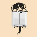 5x DIY Funny Cute Dog Switch Stickers Wall Stickers Home Bedroom Decoration