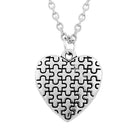 Puzzle Piece Jigsaw Heart Pendant Necklace Awareness Necklace Unisex Gift