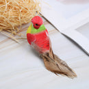 Artificial feather birds nest decorative mini swallows home garden ornaments  JR