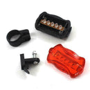 5 LED Bike Bicycle Safety Warning Tail Rear Lamp Battery New Light Us S3S3 A4G4