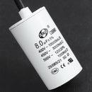 CBB60 450VAC 8uF 5% Wired Terminal Motor Start Capacitor