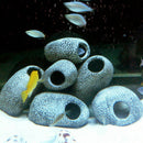Hot Ceramic Rock Cave Ornament Stones For Fish Tank Filtration Aquarium M&O