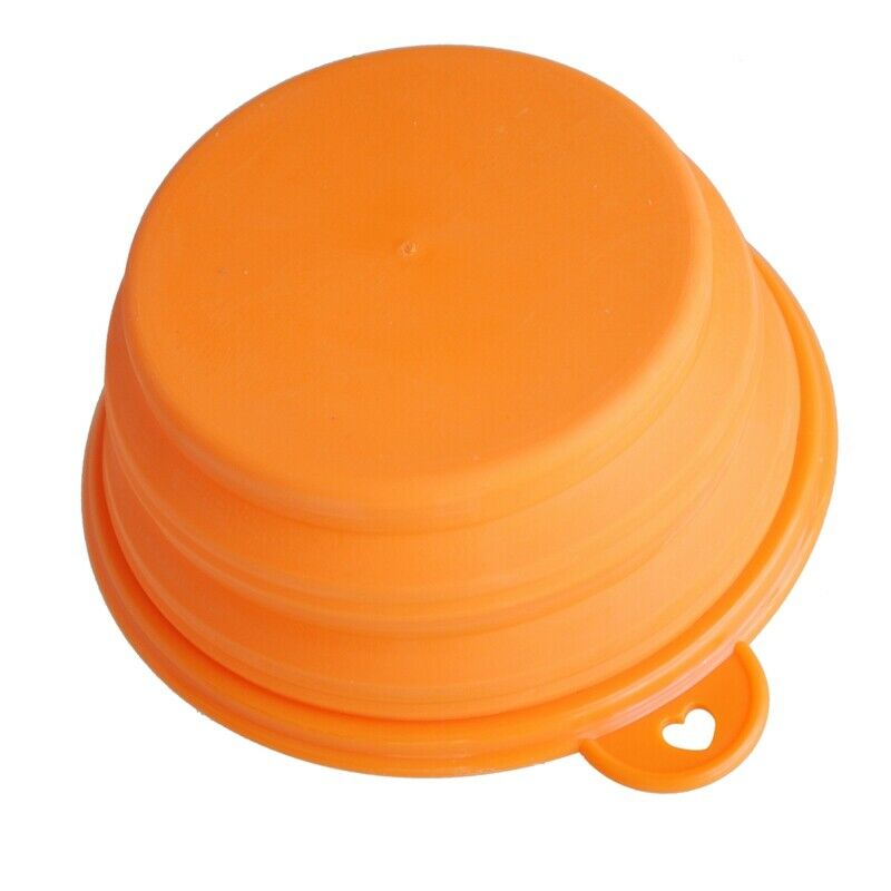 Portable Pet Dog/Cat Food/Water Foldable Collapsible Bowl for Travel---Oran D2L6