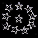 10pcs STAR Rhinestone Buckles Invitation Ribbon Sliders Wedding Crafts Decor