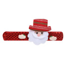 LED Light Glow Xmas Slap Circle Bracelet Wrist Band Gifts (Santa Claus)