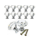 10Pcs Crystal Glass Cabinet Knob Diamond Shape 30mm Drawer Cupboard Handle â„–[