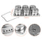 6X Stainless Steel Magnetic Spice Rack Herb Pot Jar Kitchen Storage Holder Stand