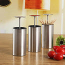 Stainless Steel Toothpick Box Simple Personality Automatic Toothpick Holder J3V5