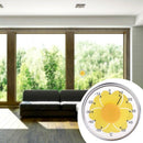 3 Inch Yellow Flower Round Thermometer Transparent Window Hanging Temperature