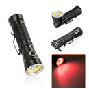 LED Flashlight 18650 T6+COB 90 Degree Fold Multifunction Torch LightMagnetLam FU