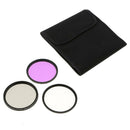 Lens Filter Kit UV CPL Polarizer FLD + Storage Bag for Nikon Canon 62mm