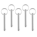 5pcs Boat Quick Release Pin Pull Ring Stainless Steel Hardware 10 x100mm