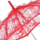 Lace Parasol Wedding Lace Flower Wedding Bride Parasol Umbrella red M7U8