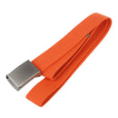 Unisex Plain Webbing Canvas Metal Buckle Belt (Orange)