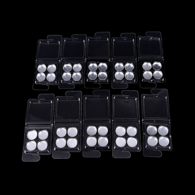 10 Set Empty Eyeshadow Palette Grade Plastic Pans DIY With 15mm Aluminium C T Kw