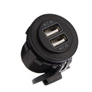 2-Port Dual USB Charger 2-Pin With Wires Universal for Cars Boats Motorhome