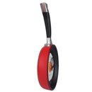 Fried Egg Frying Pan Wall CLOCK Novelty Cutlery Kitchen Cafe DIY Decoration Red