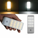 12LED USB Rechargeable Motion Induction Sensor Closet Nightlight Lamp 3 Lig