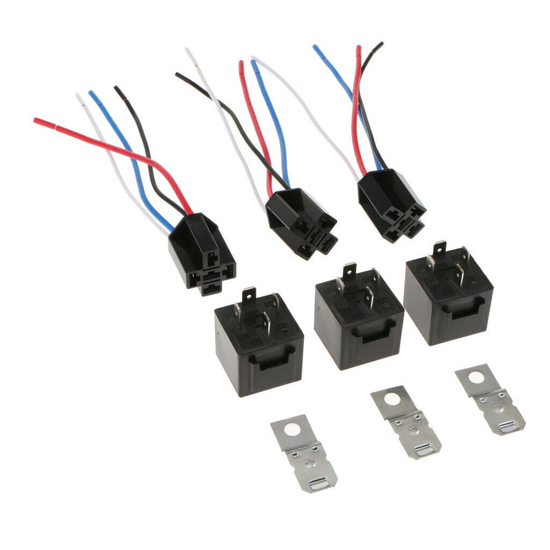 Lot 3Pcs Waterproof Car Truck Auto Relays 12V 40A 4Pin SPST Car Control Device 4