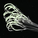 15pcs Steel Barbed Glitter Glow in the Dark Fishing Hooks Fish Catch Tackels