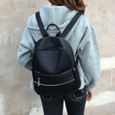 Casual Ladies Backpack Black Waterproof Nylon Bag Girl Fashion Travel Backp