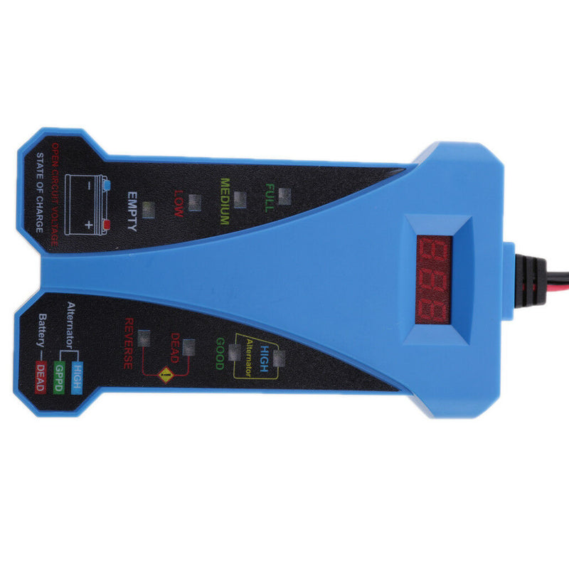 12V Digital Battery Auto Alternator Tester LED LCD for Car Motorcycle Truck