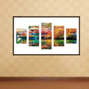 Scenery 5D DIY Full Drill Diamond Painting 5-pictures Combination Kits Gift