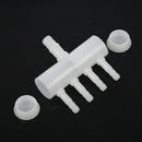 Plastic 4 Way Aquarium Oxygen Tube Fitting Splitter Manifold Tap Valve