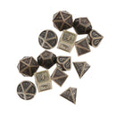 2Sets Polyhedral Metal Dice for Dragon Scale Dungeons&Dragons Pathfinder