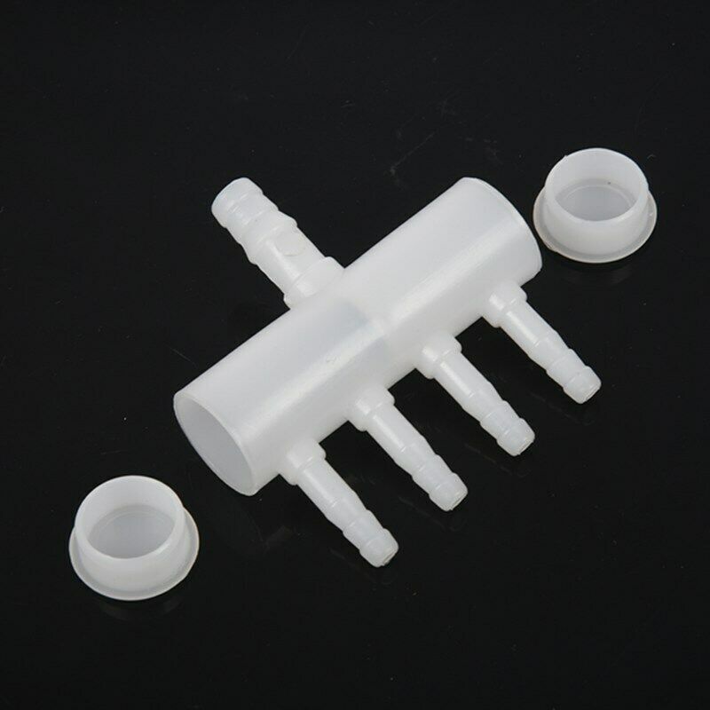 Plastic 4 Way Aquarium Oxygen Tube Fitting Splitter Manifold Tap Valve