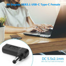 90 Degree USB3.1 USB-C Type-C Female to 5.5 x 2.1mm DC Male Plug Adapter A