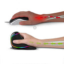 USB Wired High-Precision Optical Vertical Mouse with Adjustable DPI and RGB