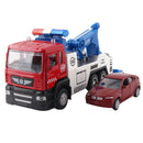 Alloy Tow Truck Set (1 Truck Plus 1 Smaller Car) Die-Cast Car Head Car Ligh