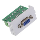 Durable VGA Wall Socket Module Modular Wallplate with Frame Solderless Type