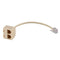 5X(RJ11 6P4C 2 Way Outlet Telephone Jack Line Splitter Adapter Beige G2Y3)
