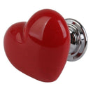 1pc Heart Shape Furniture Cabinet Cupboard Drawer Ceramic Handle Pull Knob