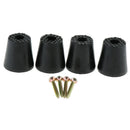 4pcs Tapered Round Rubber Feet Pad for Wood Furniture Table Desk Chair Kitchen